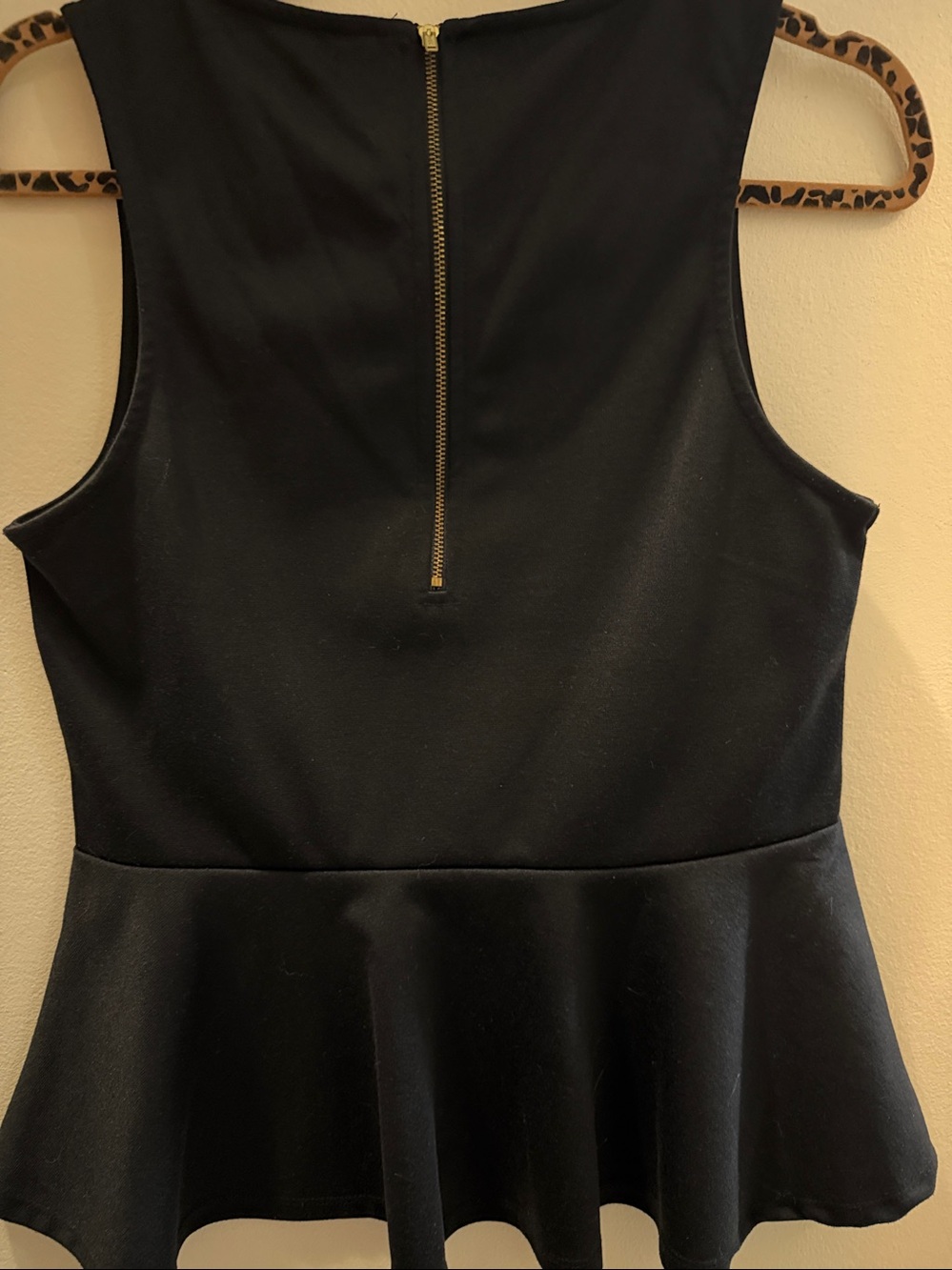 twik Black Sleeveless Peplum Top